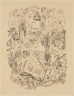 KG 1989 006
<br/>
Allegorie: "Het leven is een wonderboek"
<br/>
<em>Duyvis, Debora (1886-1974)</em>